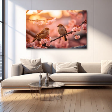 Cherry Blossom Bird Painting